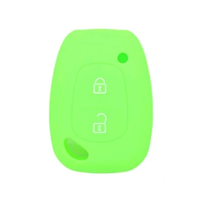Imagen de BROVACS Funda protectora de silicona compatible con Renault Nissan Vauxhall Opel CV9351 2 botones, color verde claro