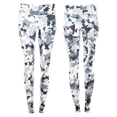 Imagen de WINSHAPE Damen Functional Power Shape Tights Leggings AEL102, Print, Slim Style, Fitness Freizeit Sport Yoga Workout, Mujer, Camo Blanco, Extra Large