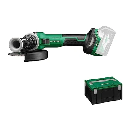 Imagen de HIKOKI Amoladora angular con batería G3615DVE, discos abrasivos Ø: 150 mm (36 V, velocidad de ralentí: 3200 8000 min 1, husillo accionamiento: M14, sin escobillas, accesorios en el maletín
