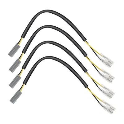 Imagen de Be In Your Mind 4 adaptadores de cableado señal giro compatibles con Yamaha Plug Adapter Cable adaptador motocicleta Aprox. 22,5 cm