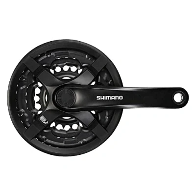 Imagen de SHIMANO FC TY301 Pedalero para Bicicleta de montaña (6/7/8 velocidades), 42/34/24 Dientes, Color Negro