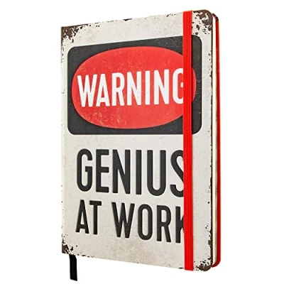 Imagen de Nostalgic Art Cuaderno retro punteado, Genius At Work Idea de regalo para gamers, Bullet Journal dotted, Diseño vintage, A5 (54003)