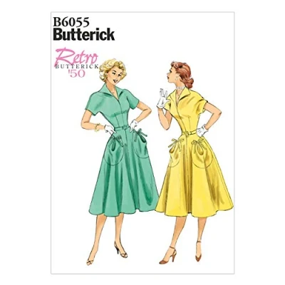 Imagen de Butterick Patrón de Vestido para Mujer, Lino, Blanco, E5 (14 16 18 20 22)