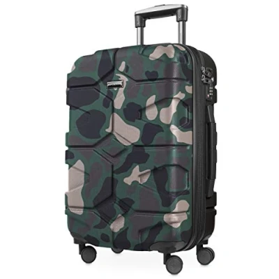 Imagen de HAUPTSTADTKOFFER X Kölln Equipaje de mano, Maleta rígida, Trolley expandible, 4 ruedas dobles, TSA, 55 cm, 43 litros, Camouflage