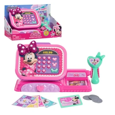 Imagen de Caja registradora Minnie Mouse Bowtique de Disney Junior, con Sonidos; Juego Creativo para disfrazarse, Juguetes niños a Partir 3 años Just Play