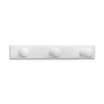 Imagen de INOFIX 66563 Colgador 3 Perchas Madera, Blanco, 60x360x70 mm