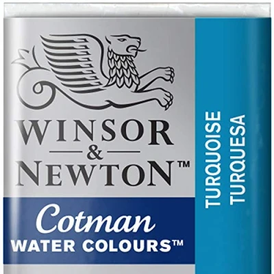 Imagen de Winsor &amp; Newton Cotman Acuarela En Pastilla, Turquesa, 1,9x1,6x1,1 cm