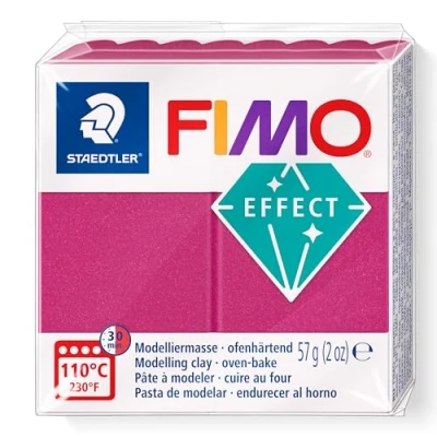 Imagen de STAEDTLER 8010 21 FIMO Effect Arcilla de modelado polimérica endurecida al horno, color burdeos metálico (1 bloque 57 g)