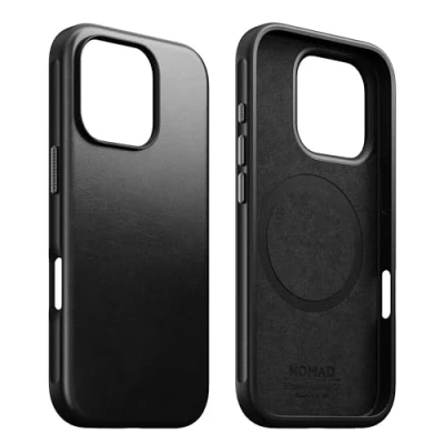 Imagen de Nomad Modern Leather Case iPhone 16 Pro Max Black Horween