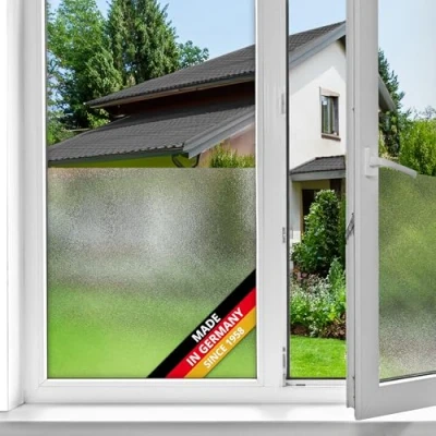 Imagen de d c fix vinilo adhesivo para cristales ventanas lechoso estático opaco translúcido privacidad decorativo mampara de ducha baño lámina pegatina 67,5 cm x 1,5 m