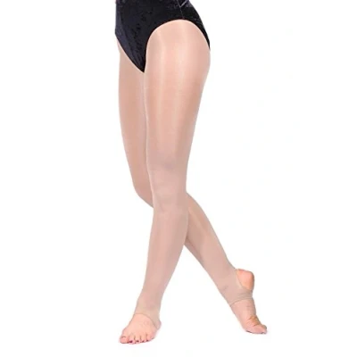 Imagen de Silky para niñas Shimmer Danza Medias de Medias, Tostada, 9 11