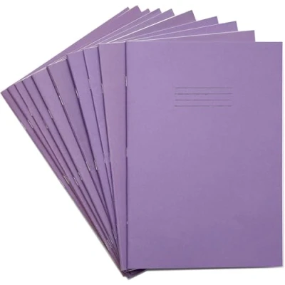 Imagen de Rhino F8M Cuaderno de rayas (A4, 80 páginas, 10 unidades), color morado