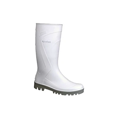 Imagen de Cofan Bota de Agua Alta Fabricada en PVC Color Blanco Suela Antideslizante y Resistente a la Abrasión