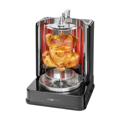 Imagen de Clatronic® kebab Multigrill Perfecto para gyros, kebabs y más Parrilla gyros asar sin grasa en casa incl. espetón giratorio 6 brochetas de carne DVG 3686