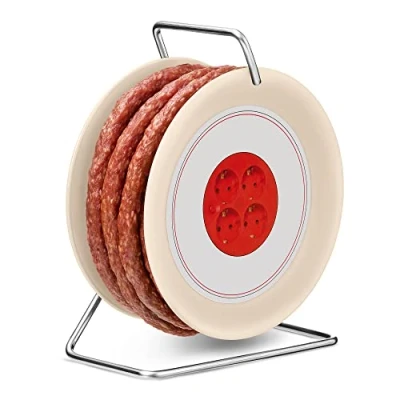 Imagen de WURSTBARON® Bobina de salchicha con diseño diana, 3,5 m delicioso embutido al estilo Cracovia, calidad alta ahumada, divertido regalo, 240 g