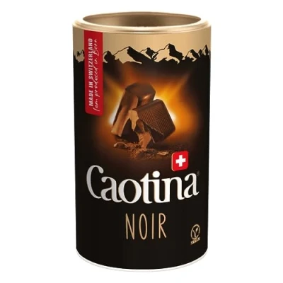 Imagen de Caotina Noir, chocolate negro para beber, cacao en polvo con el mejor suizo, caliente sostenible y certificado, 1x500g