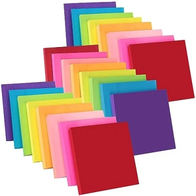 Imagen de ZCZN Notas Adhesivas,Pack de 24 Bloc notas,76 x 76 mm,100 Hojas por Bloc,Total 2400PCS,8 Colores