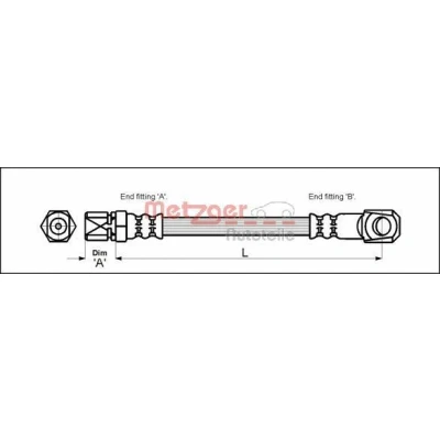 Imagen de METZGER 4113268 Latiguillos de Freno 478 LADA: Niva