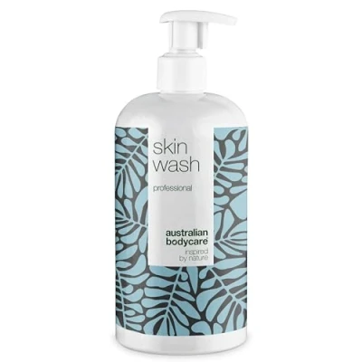 Imagen de Gel de Ducha Skin Wash Profesional 500 ml con Aceite Árbol Té Suaviza la Piel Ideal para Imperfecciones, Granos o antes Depilación Cera/Afeitado&quot;