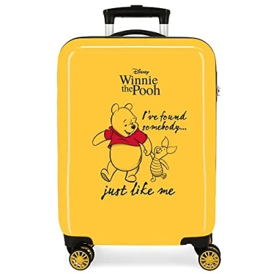 Imagen de Disney Winnie The Pooh Maleta de cabina Amarilla 38x55x20 cms Rígida ABS Cierre combinación lateral 34L 2 kgs 4 Ruedas dobles Equipaje Mano