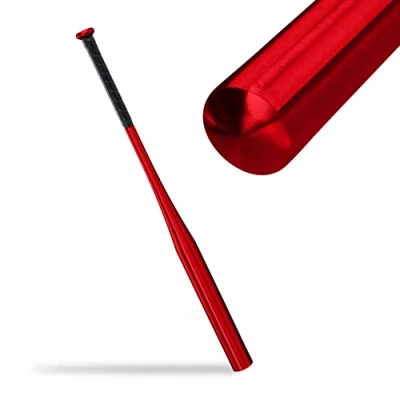 Imagen de Relaxdays Bate Béisbol Aluminio, 34 Pulgadas/86 cm, Mango Antideslizante, Baseball Bat Ligero, Entrenamiento, Rojo, 86 x 5 cm