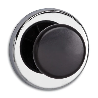 Imagen de MAUL 12 kg Haftkraft, 67 x 33 mm Imán de Potencia Redondo con Perilla Mango, Acero/plástico, Black, 6,7 cm