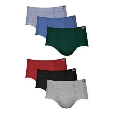 Imagen de Hanes 7820n6 Tagless Slip para Hombre, Que no se muevan, con elástico Comfortsoft en la Cintura, Paquete de 6 Unidades Surtidas Grandes