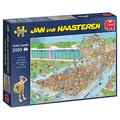 Imagen de Jumbo Spiele Jan Van Haasteren AB in den Pool 2000 Teile Puzzle, Multicolor (Difuzed 20040)