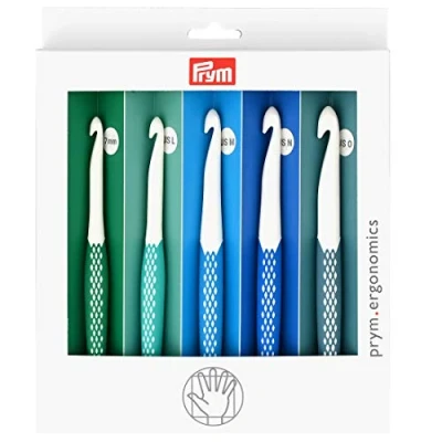 Imagen de Prym Juego de agujas ganchillo, multicolor, grande (7 mm, L, M, N, O)