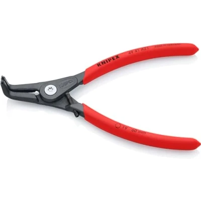 Imagen de Knipex Alicate de precisión para arandelas exteriores ejes gris atramentado, recubiertos plástico antideslizante 165 mm 49 41 A21