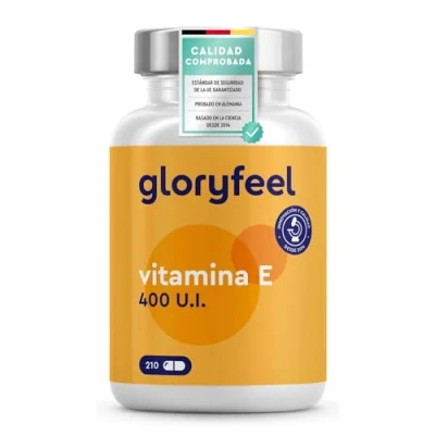 Imagen de Vitamina E 400UI 210 Cápsulas (Para 7 meses) Potente Antioxidante de D α tocoferol (la forma más Bioactiva E) Protege las celulas del estres oxidativo* Probado en laboratorio