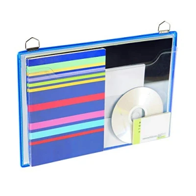 Imagen de Funda para colgar tarifold din a4 anilla metalica formato horizontal pack de 5 unidades color azul
