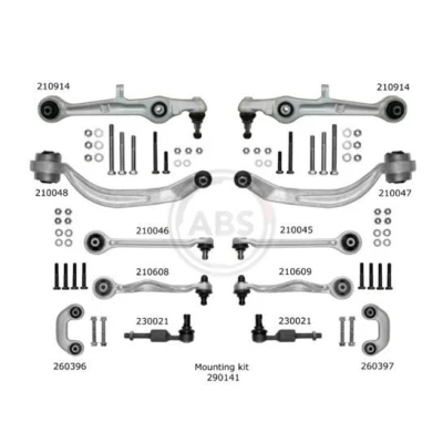Imagen de A.B.S. SMARTKIT 219901 Juego de reparación del brazo suspensión AUDI: A4 B6 Avant, Berlina, B6/B7 Cabrio