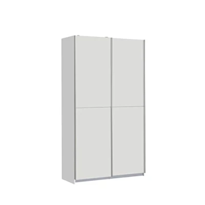Imagen de FORTE Ohio Armario multiusos con 2 puertas, fabricado en material de madera, unas medidas 120 x 42 190,5 cm y diseño color roble Sonoma blanco