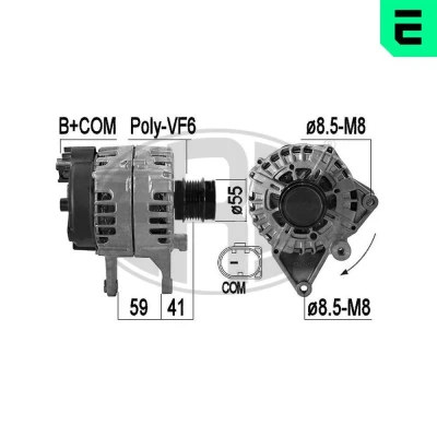 Imagen de ERA 209607 Alternador 14V 190A MERCEDES BENZ: Clase E Berlina, C Coupé, T modell