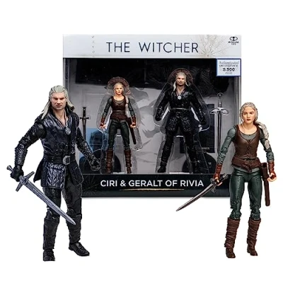 Imagen de McFarlane Toys, The Witcher Ciri &amp; Geralt of Rivia (Temporada 3) Figura de acción 7 Pulgadas, Paquete 2 Unidades, a Partir 12 años