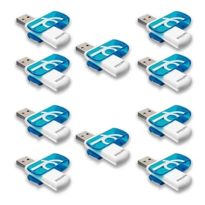 Imagen de Philips Unidad Flash USB de Alta Velocidad 2.0 Vivid Edition 10x 16 GB con Tapa giratoria para Almacenamiento Datos en PC, portátil, computadora, Lectura hasta 21 MB/s