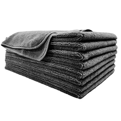 Imagen de Polyte Toalla de Microfibra antipelusa para el Cabello Secado rápido Profesional 40,6 x 73,7 cm Pack 8 (Gris Oscuro)