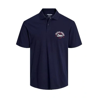 Imagen de JACK &amp; JONES Jjelogo Polo SS 2 Col Ss24 Sn Camisa de Manga Larga, Azul Marino, S para Hombre