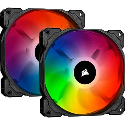 Imagen de Corsair iCUE SP140 RGB PRO Ventilador de chasis 140mm, Silencioso, Flujo aire elevado), Paquete Doble