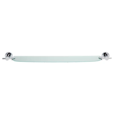 Imagen de tesa Loxx Estante de pared en cristal, metal cromado brillante, autoadhesivo, tecnología adhesiva montaje, 50 x 700 135 mm