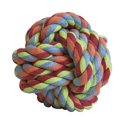 Imagen de Pelota de Cuerda para Perros Gloria Tamaño 9 10 cm Cuida la Salud Dental tu Perro Resistente Muy Duradera Juguetes Color Variado