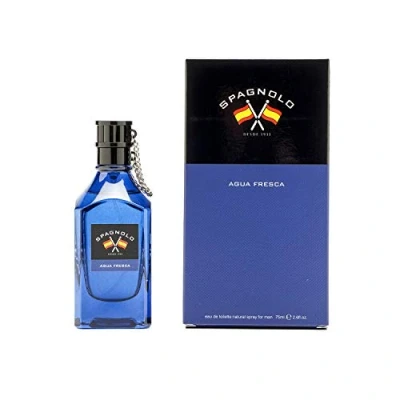 Imagen de SPAGNOLO Agua Fresca, Colonia Hombre, 75 ml, Perfume Formato Spray, Eau de Toilette Natural y Masculina, Aroma Oriental Amaderado, Fragancia Clásica Larga Duración