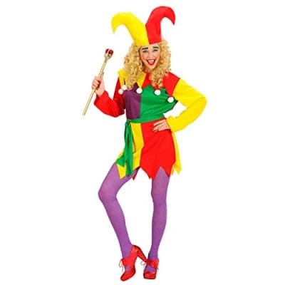 Imagen de WIDMANN MILANO MODA FIESTA disfraz bufón, vestido, bufón de la corte, payaso, disfraces carnaval