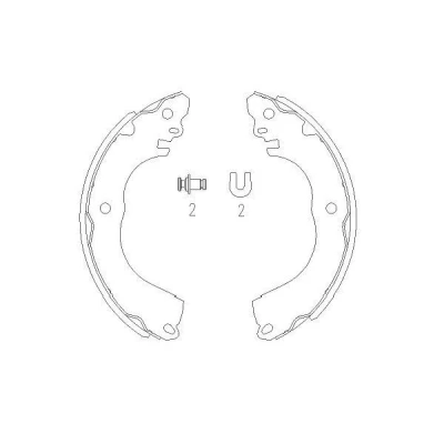 Imagen de KAVO PARTS KBS 7416 Zapatas de Freno 203 30 MITSUBISHI: Mirage / Space Star Hatchback, COLT 6, CITROËN: C Zero Hatchback