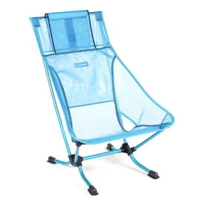 Imagen de Helinox Silla de playa camping ligera, compacta y plegable (malla azul + bolsillo)