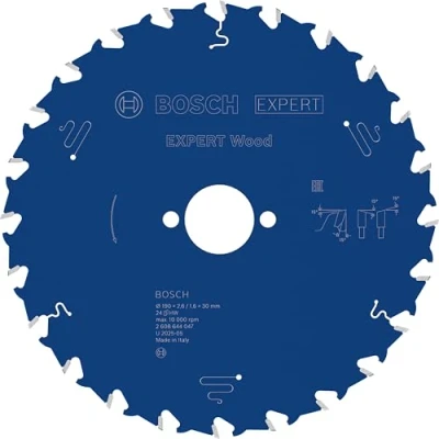 Imagen de Bosch Professional 2608644047 Disco de sierra circular CSB Expert madera: 190x30x24D