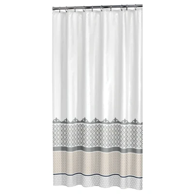 Imagen de Sealskin Cortina de Ducha Marrakech, 180 x 200 cm, Poliéster, Plateado