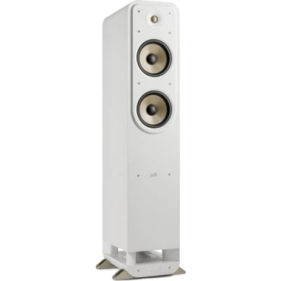 Imagen de Polk Audio Signature Elite ES55 Altavoz de Torre con Certificado Alta resolución y Dolby Atmos DTS: Compatible X, Tweeter 1 Pulgada (2) Woofers 6,5 Pulgadas, Color Blanco
