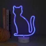 Imagen de Legami lámpara LED efecto neón &#039;It&#039;s a Sign&#039;, de con forma gato, cable USB incluido, Night Lights pedestal, dimensiones 20 x 32,5 10 cm, tema Kitty